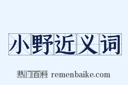 小野近义词是什么意思的图片